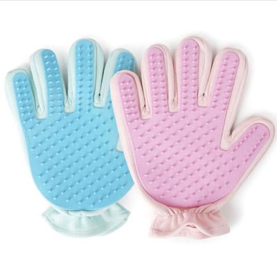 China Hot Selling Viable Upright Cat Gloves Pet Rubber Gloves Amazon Massage Hair Removal Gloves for sale