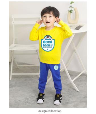 China Antistatic Popular 2 Pieces Set Pure Cotton Long Sleeve And Pants Kids Clothes for sale