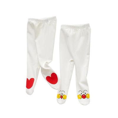 China Baby anti-static hot sale cartoon characters boutique fashion cotton infant toddler white tights for sale