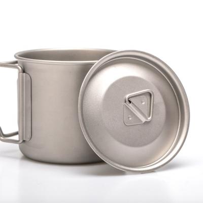 China Titanium pot sale titanium cup camping lightweight warm outdoor ultra light to increase picnic for sale