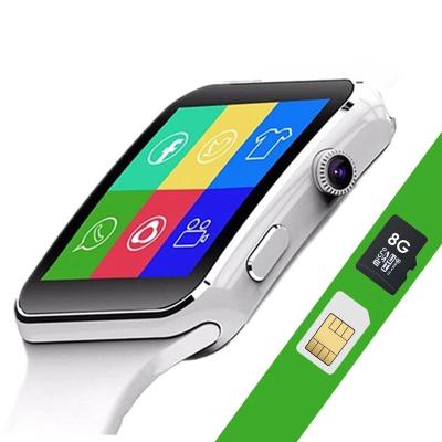 China Cheapest 2020 touch screen android smartwatch pedometer sleep monitor wrist band watch hot selling mobile smart phone x6 with sim card slot for sale