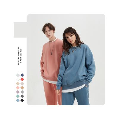 China Others New Round Neck Sweater Fashion Solid Color Sweater Loose Plush Men's Sweatshirt for sale