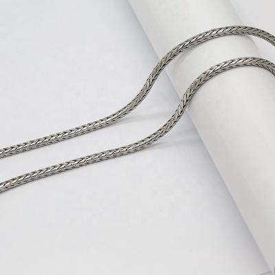 China RB Stainless Steel Chain Link Chain Necklace Punk Silver Stiff Jewelry and Bracelet Wedding Necklace for Men and Women for sale