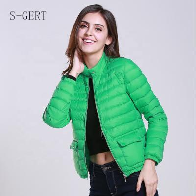 China Breathable Windproof Parka Women Ultra Slim Light Marks Down Jacket for sale