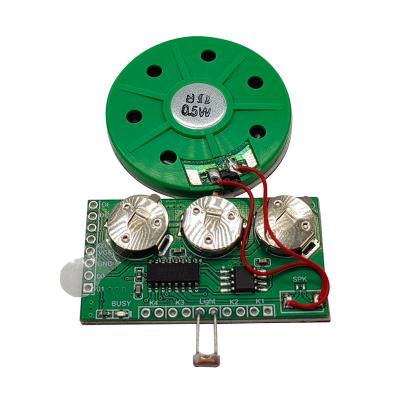 China Pre-Recorded Light Greeting Card Mini Sensor Activated Voice Music Chip Module For Gift Greeting Sound Card for sale