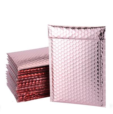 China Aluminum Foil Self Adhesive Luxury Jewelery Bubble Mailer Metallic Padded Envelope for sale