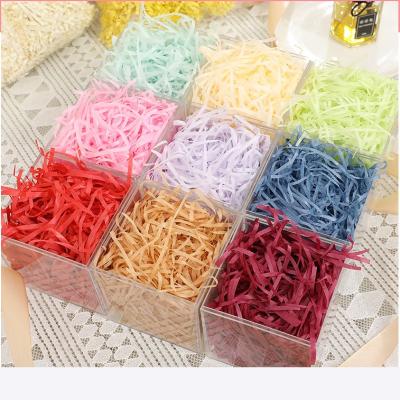 China Recycled Decorative Materials Raffia Grass Gift Colorful Shredded Paper Shreds For Box Filler for sale