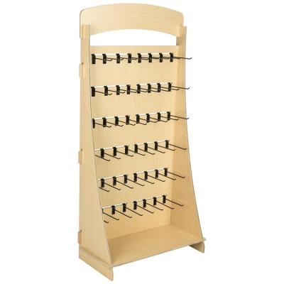 China For Display& Storage Chipboard Floor Display Rack with Slatwall Hooks for sale