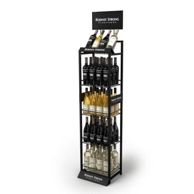 China Durable Fashion Style Wine Rack Retail Wine Display for sale