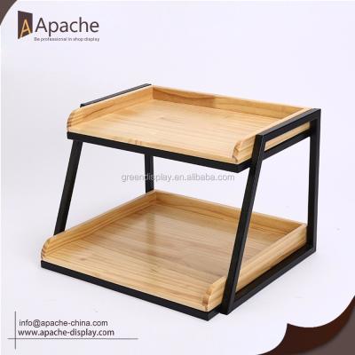 China 2018 Single Sided Professional Design Wooden Cake Counter Top Display For Store for sale