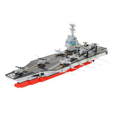 China Military Aircraft Carrier Children's DIY TOY 1186pcs Fan Building Block Toy for sale