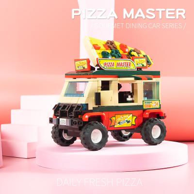 China DIY PLAY Outdoor Picnic 50053 362pcs Pizza Building Block Toy Set Car for sale