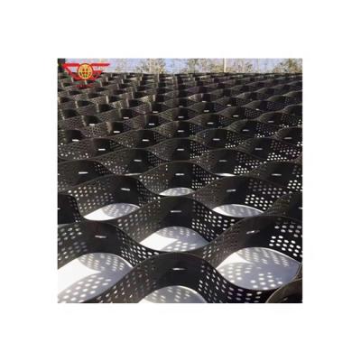 China Ultrasonic Welding Industrial Smooth Texture Perforated HDPE Geocell for sale