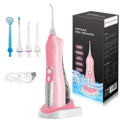 China Effectively Maintains Oral Health Portable Dental Oral Irrigator for Teeth with 4 Modes and 4 Jet Tips IPX7 Waterproof and Rechargeable for sale