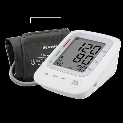 China 3 Colors Led Light Stand Function Automatic Arm Cuff Blood Pressure Monitor for sale