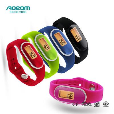 China New Arrival Track Steps AOEOM Sports Pedometer Fitness Tracker Bracelet Wristband Pedometer Watch for sale