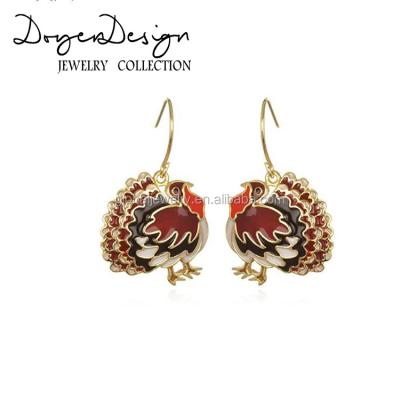 China Fashionable Thanksgiving Day Earring Turkey Shape Design Earring for sale