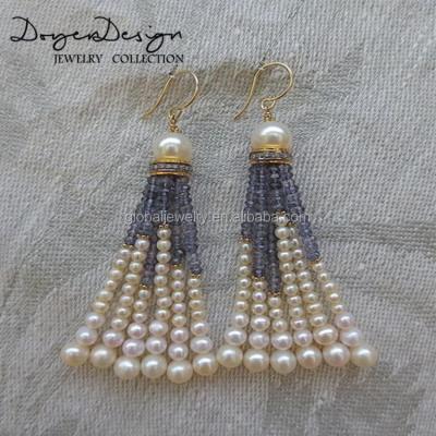 China Trendy Fashion Jewelry Imitation Pearl Earring Glass Beads Earring for sale