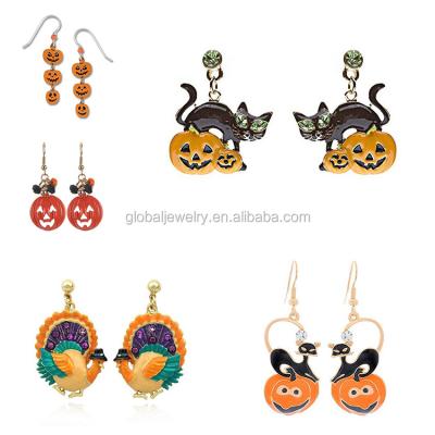 China Simple Halloween Style Fashion Halloween Bat Earrings for sale