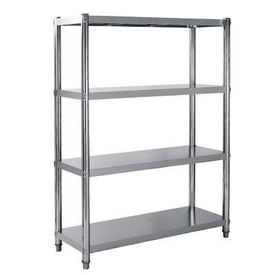 China Commercial Multilevel Corrosion Protection Stainless Steel Kitchen Stacking Shelves Storage Shelf Racks for sale