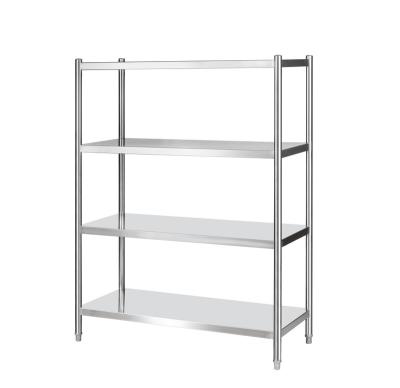 China Corrosion Protection 304 Kitchen Stainless Steel Metal Display Rack Merchandise Shelves Storage Shelf Brackets for sale