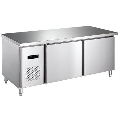 China Dual-temperature 1.2m 1.5m 1.8m refrigerator worktable freezer table refrigeration equipment for sale