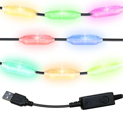 China Light USB Plug-in String Lights USB Color Changing String Lights RGB Dimmable Outdoor Unbreakable Commercial Christmas Lights Garden for sale