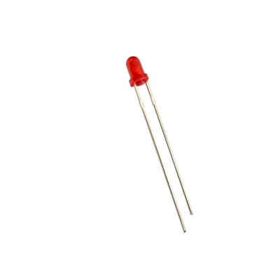 China Rohs 3mm narrow angle wtater lens 630nm clear red color led light emitting diode lamp 3mm for sale