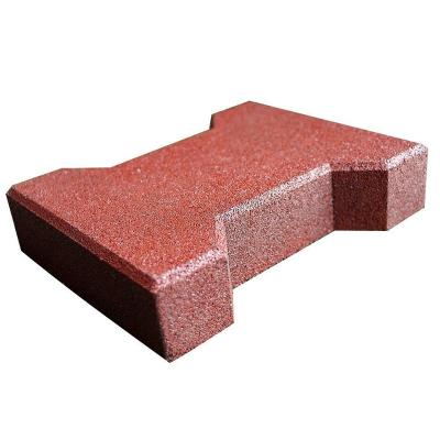 China Yard Dog Bone Brick High Density Pavers Rubber Bone Brick For Equine Use for sale