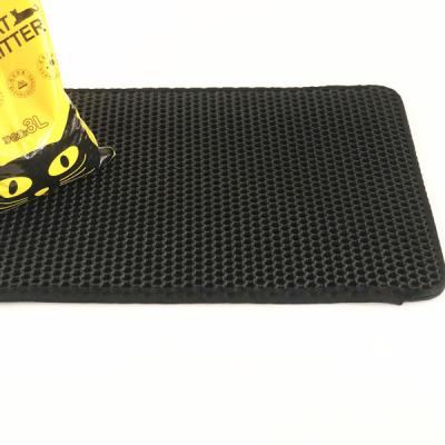 China Eco-friendly Double Layer Waterproof EVA Foam Rubber Cat Litter Catcher Safe Waterproof Mat for sale