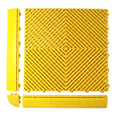 China Waterproof Wear-Resistant Anti-Skid Interlocking Plastic Tiles for Stronger and Safer Garage Mat Workshop Shed Or Trailer for sale