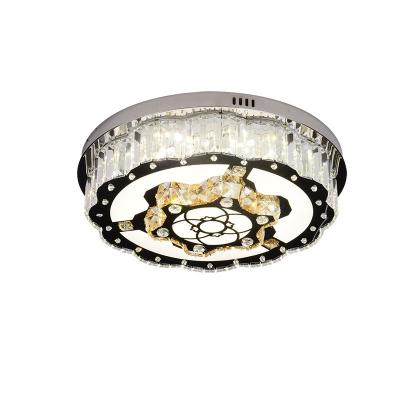 China Surface Mounted Modern Chrome 36W Led Living Room Indoor Chandelier Bed Kitchen Lamp Decoration Crystal Ceiling Light for sale