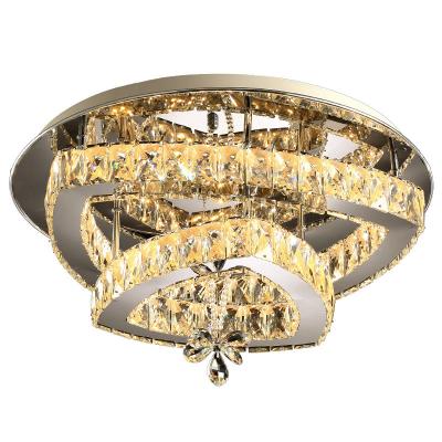 China Surface Mounted Crystal Ceiling Chandelier Light Kitchen Modern Led Chandelier Ceiling Fixture Decorative Lighting Hanging Light Fixture for sale