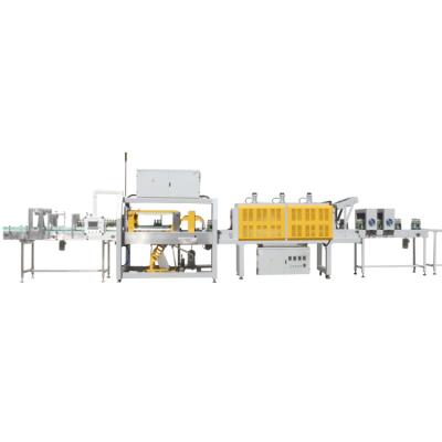 China Automatic high speed one piece beverage pe wrap film shrink packaging machine for beverage production line for sale