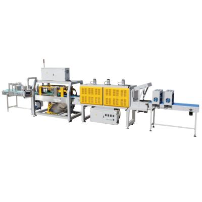 China Automatic Beverage Shrink Wrapping Machine, PET Bottle Film Package, Shrink Wrapping Machine Wrapping In Water Production Line for sale