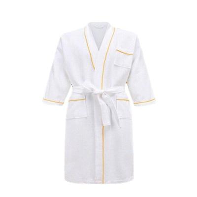 China Bossman factory direct QUICK DRY pure waffle cotton bathrobe simple natural Water-absorbent loose nightgown home Quick-drying housewarming for sale