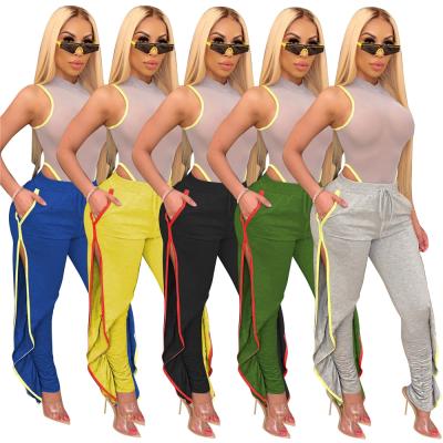 China 2021 other trending apparel women splits on both sides jogger pants women jogger pants for sale