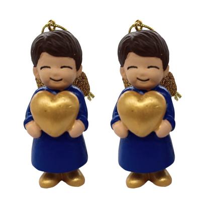 China Europe Custom Resin Charms Christmas Tree Ornaments Resin Statue Decoration Factory Sculpture Cartoon Character Handmade Crafts for sale