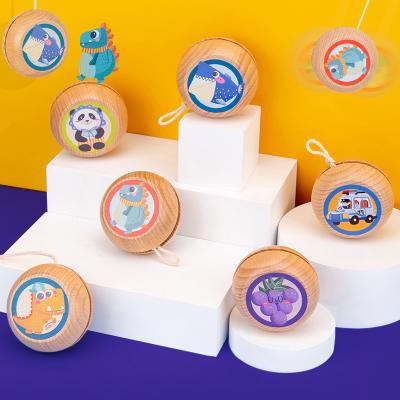 China Children Eductional Toy Children'S Toys Fun Yo-Yo Kindergarten Small Gift Cute With Hand Yo-Yo Wooden Fun Toy for sale