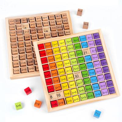 China Environmental Montessori educational wooden toys for kids learning math early education Multiplication Board Game enlightenment toys for sale