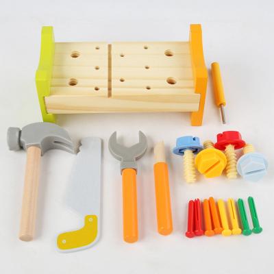 China Handmade High Quality Kids Educational Toys Children's Wooden Dismantling Tools Toys Montessori Toy Workbench for sale