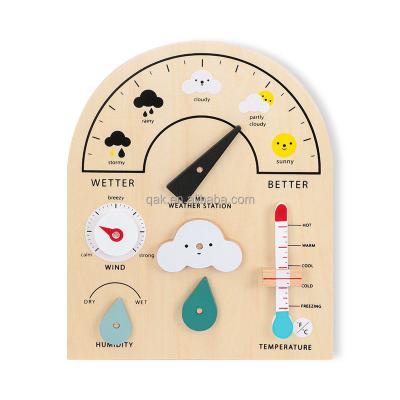 China Rainbow Weather Station Knowledge Tools Cognition Kids Science Wooden Montessori Learning Other Baby Toys Educational for sale