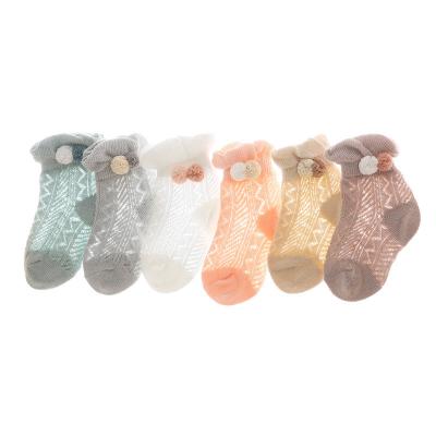 China Breathable Summer Mesh Baby Socks Baby Bubble Mouth Cartoon Anti Mosquito Socks for sale