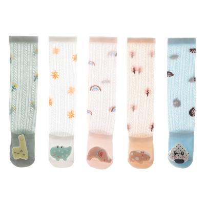 China New Summer Style Mesh Breathable Baby Stockings Thin Cartoon Doll Anti Mosquito Socks for sale