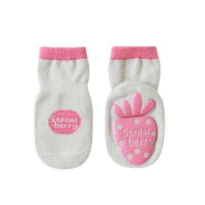 China New Spring And Autumn Style Cartoon Fruit Glue Floor Socks Breathable Anti-skid Baby Socks Kids Mosquito Socks for sale