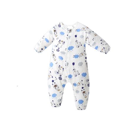 China Breathable Wholesale Summer Section Baby Cotton Gauze Thin Sleeping Bag With Split Legs for sale