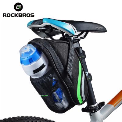 China ROCKBROS Seatpost Folding Bag Bicycle Foldable Mountain Road Bike Tail Rear Saddle Bottle Bags Portable Seat Pocket Package for sale