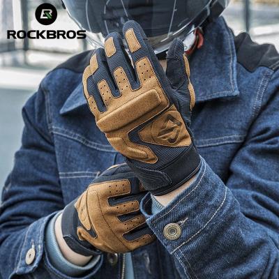 China ROCKBROS Logo Motorcycle Gloves Full Finger Hand Washable Custom Breathable Gloves For Motorcycles for sale