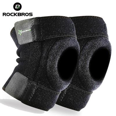 China Comfortable Professional Sports Running Safety Adjustable Knee Support andMultifunctional ROCKBROS Leg Knee Pads Basketball Volleyball Retraining Elastic Kneepad for sale