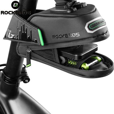 China ROCKBROS Bicycle Rainproof Rainproof Bag Shockproof For Bicycle Black Cycling Seatpost Panniers MTB Bike Saddle Rear Bag for sale